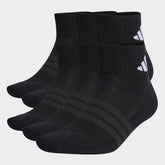 Черни чорапи adidas Cushioned Essentials KE5496 – комплект от 6 чифта до глезена с бяло лого