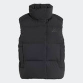 Дамски пухен елек Adidas Helionic Down KG1503 в черно с висока яка