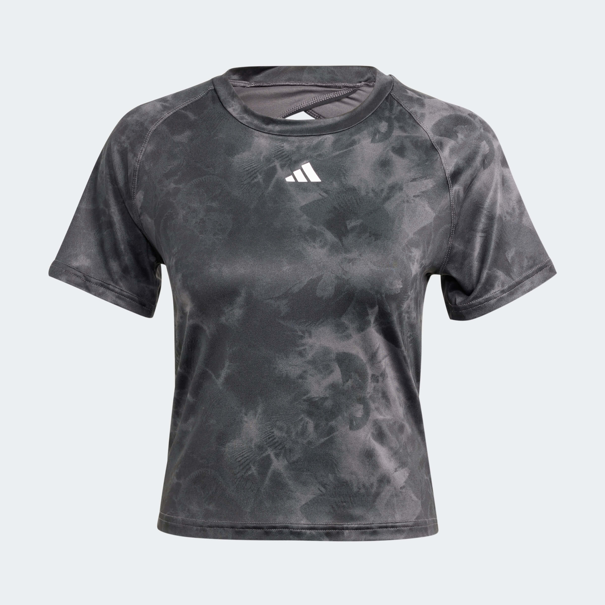Дамска Тениска Adidas AOP FLOWER TEE продуктова снимка в черно
