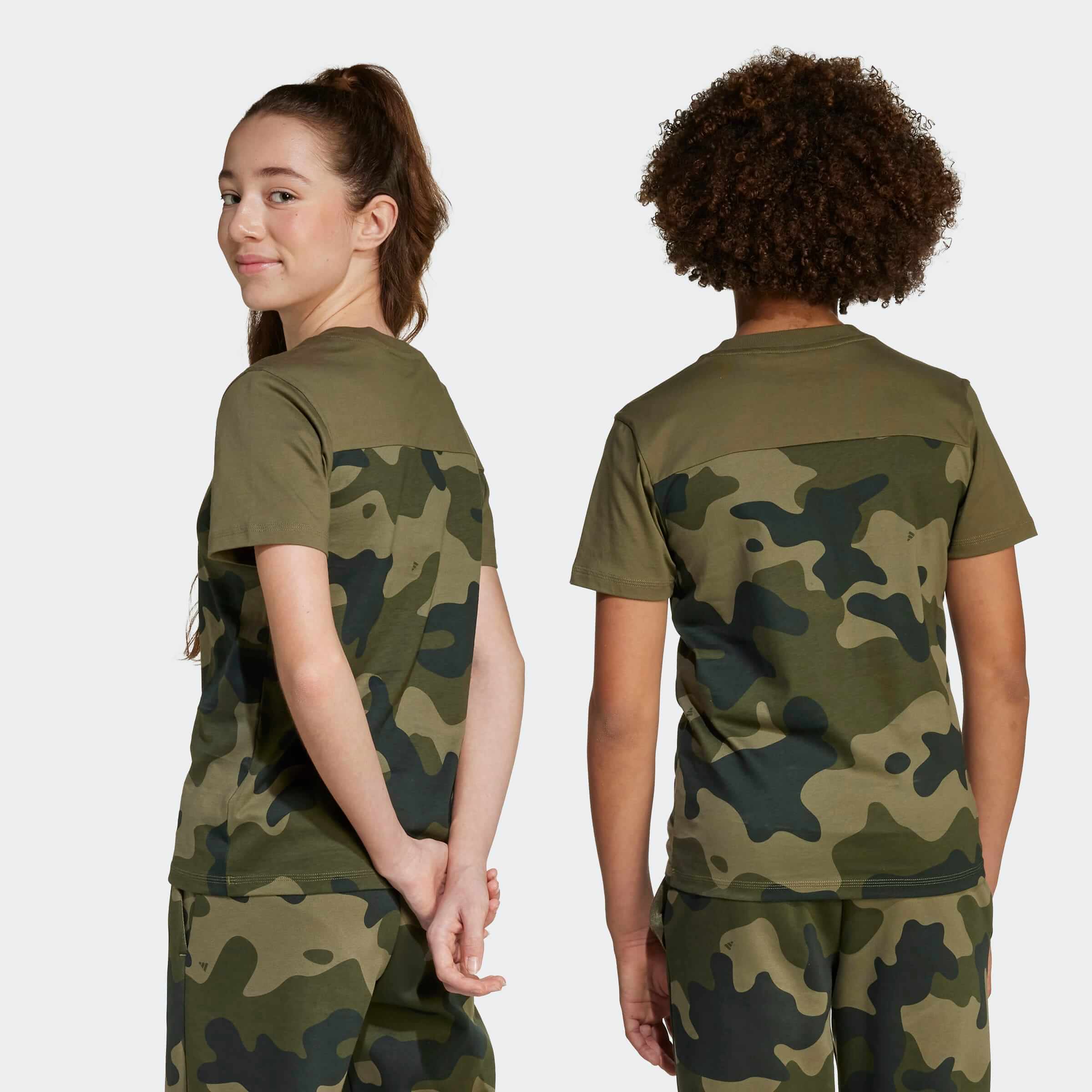 Юношеска Тениска Adidas J CAMO T JW2450 отзад