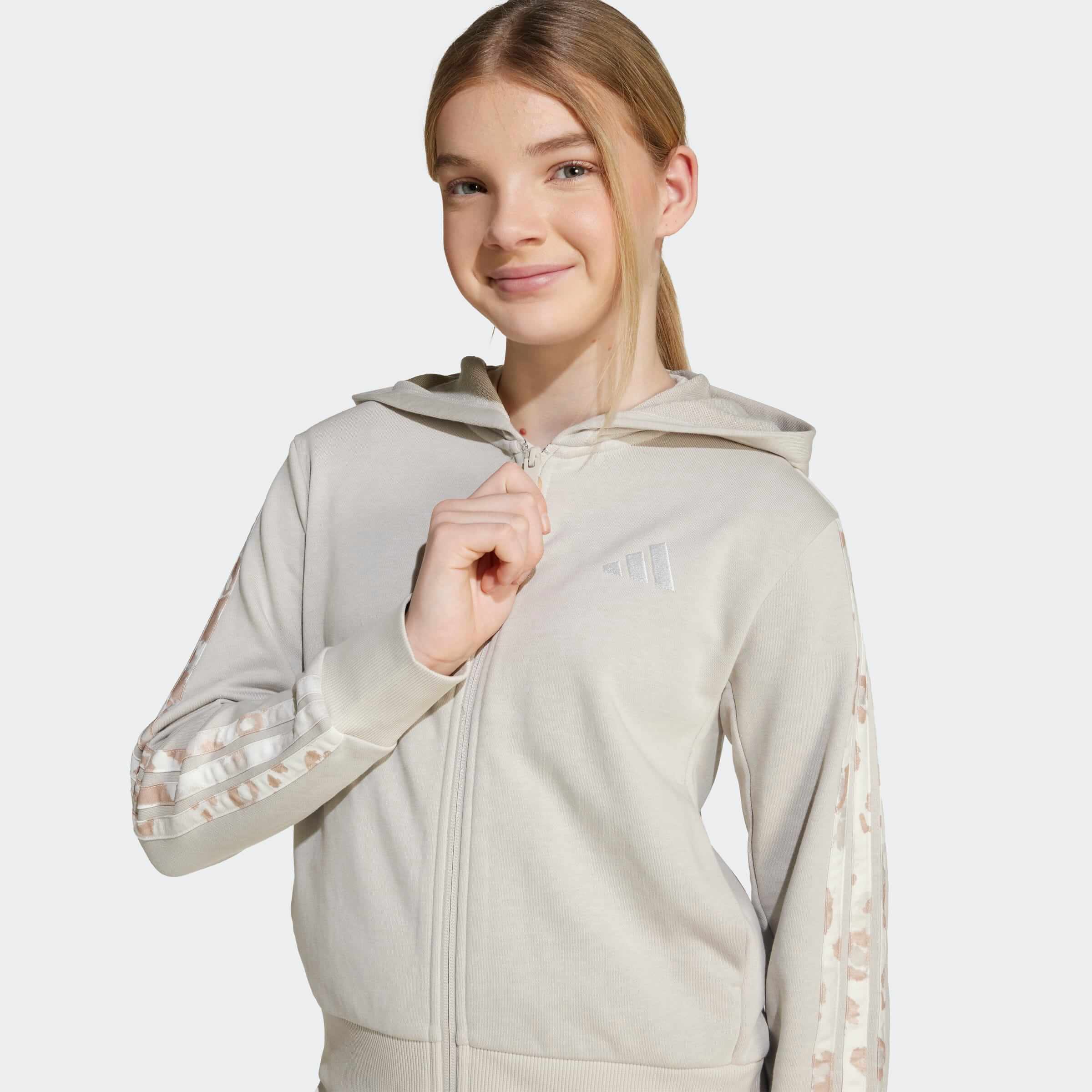 Юношеско Горнище Adidas G ANML 3S детайл цип