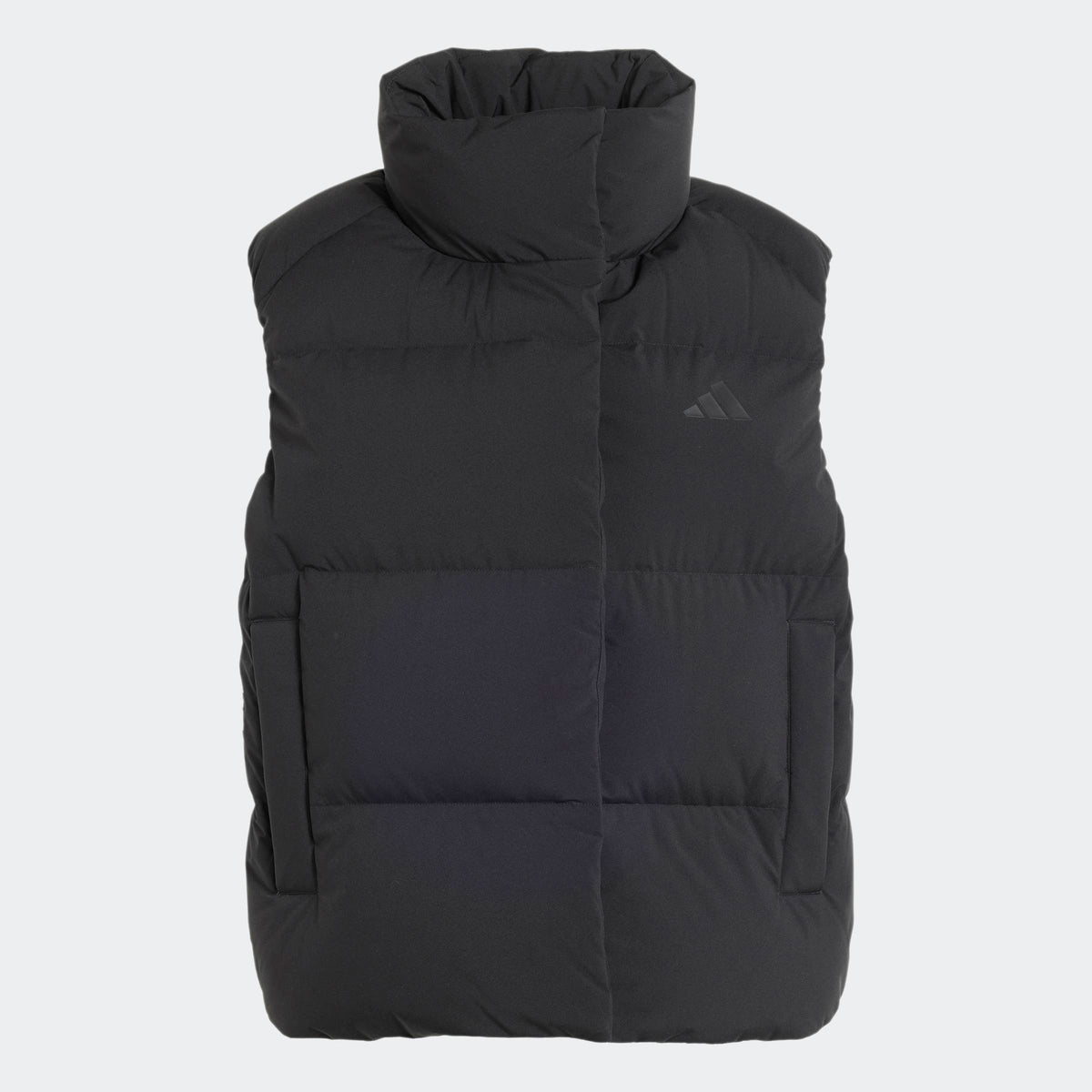 Дамски пухен елек Adidas Helionic Down KG1503 в черно с висока яка