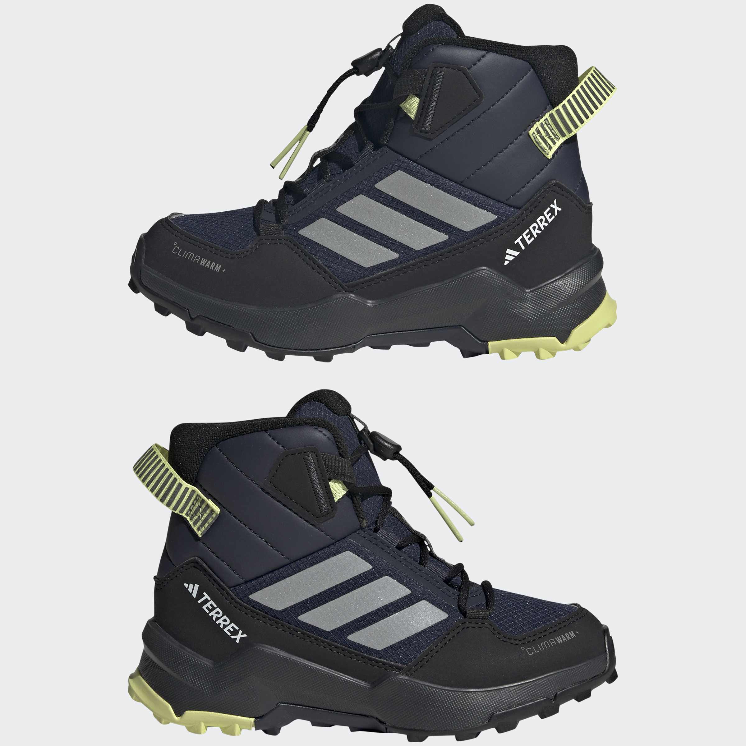 Детски водоустойчиви обувки adidas Terrex AX4R Mid KI5823 – чифт тъмносини зимни обувки със светлоотразителни ленти