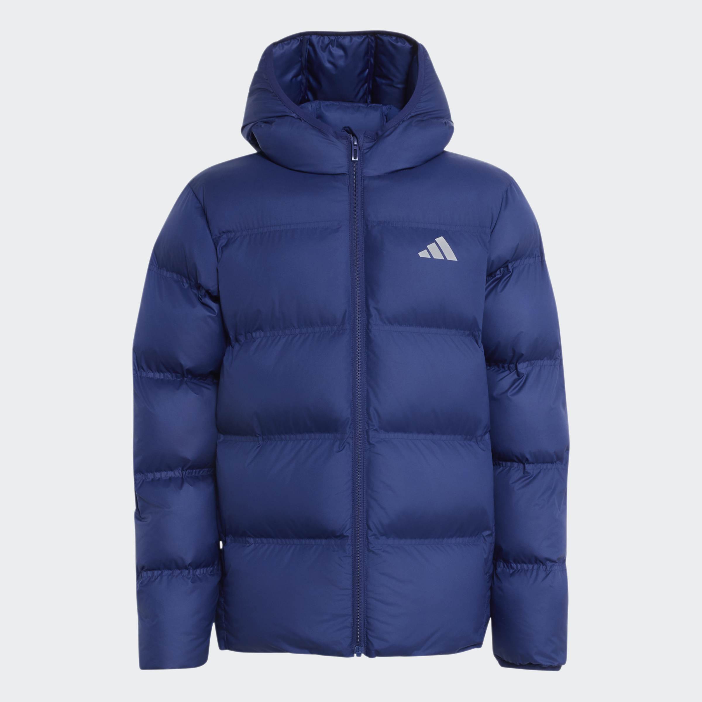 Юношеско зимно яке Adidas Synthetic Down KQ6187 в тъмносиньо с качулка