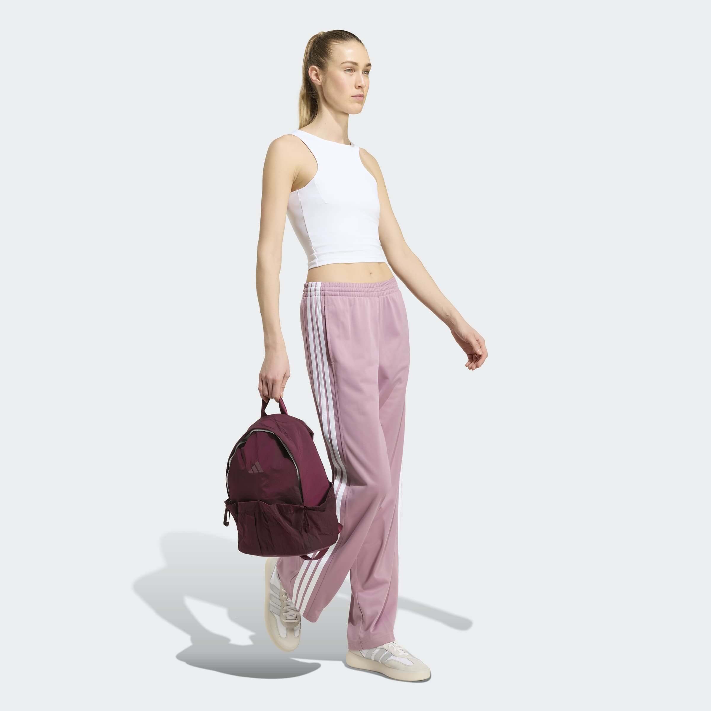 Компактна дамска раница Adidas Glow 14,6 л в бордо с горна дръжка